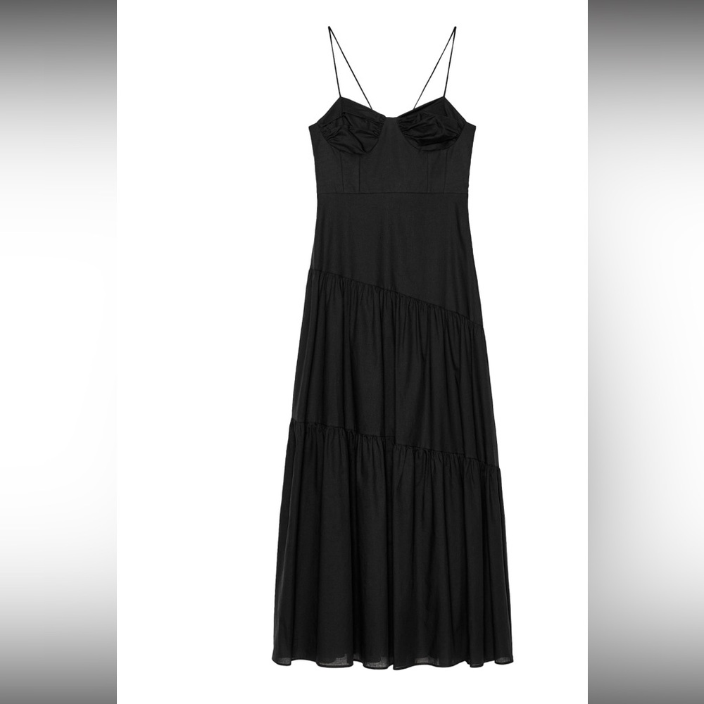 Zara Black Spaghetti Strap Maxi Dress